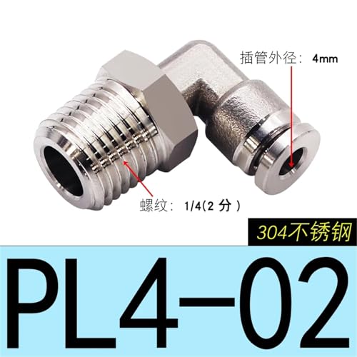 Conector neumático PL4-02 para proyectos de bricolaje y compresión de aire casera 2
