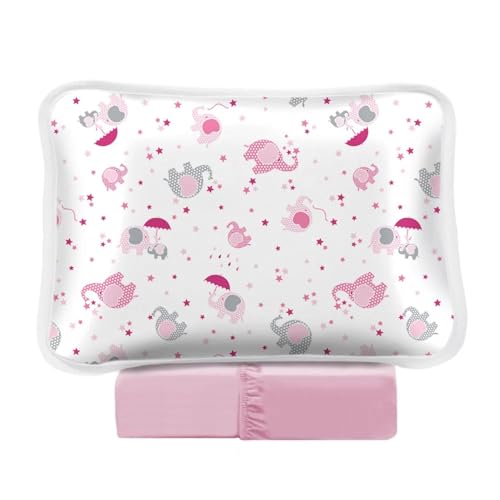 Jogo De Lençol Berço 2 Pçs Malha 100% Algodão Menina Rosa Babyfan...