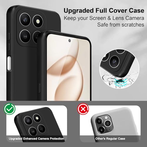 Coque Honor 400 Smart fine en silicone avec doublure microfibre noir - 2