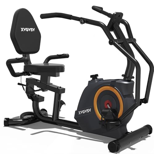 Image of Recumbent Exercise Bike, Stationary Bike for Home with Arm Exercise