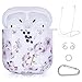 Produktbild VIGOSS Hülle Kompatibel mit Apple AirPods 1 & 2 Blume Hülle Marmor [Unterstützt kabelloses Laden] [Stoßfeste Schutzhülle] [Perfekt Passt Hülle] (Blume)