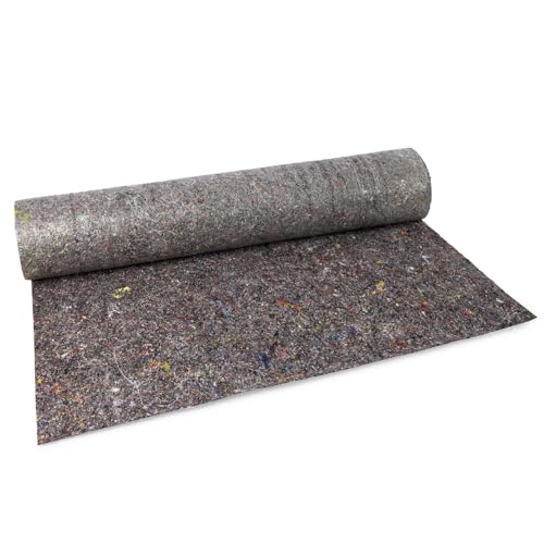 PENNELLIFICIO 2000 | Bobina in Tessuto non Tessuto, Rotolo di Feltro con Pellicola in Polietilene Antiscivolo, Indicato per Proteggere i Pavimenti, Lunghezza 25 Metri, Altezza 1 Metro e Peso 300 gr/mq