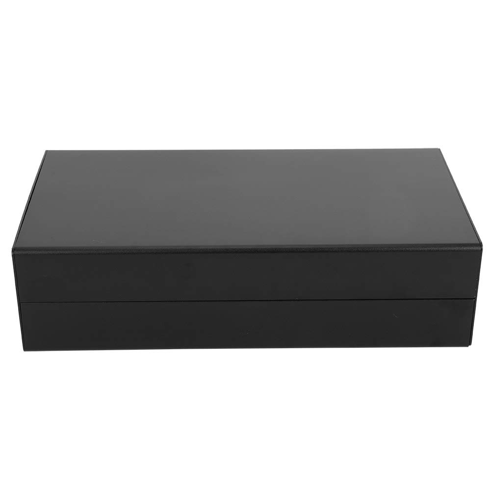 Caja de Aluminio para PCB 80x160x300mm Caja de Conexiones Eléctrica con Disipación de Calor, Carcasa de Placa de Circuito Negro, Accesorio Eléctrico para Protección y Montaje