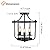 LMSOD Farmhouse Semi Flush Mount Ceiling Light Fixtures, 3-Light Industrial Rustic Ceiling Lamp Black Metal Cage Hallway Light Fixtures
