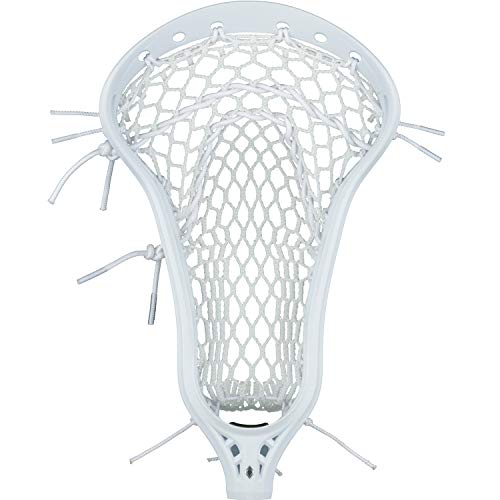 StringKing Women’s Mark 2 Offense Lacrosse Head Strung with Women's Type 4 Mesh (White/White)