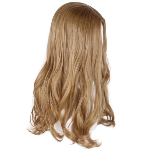 Image of 24 inch Long Wavy Light Golden Blonde Wigs for Women Megan Costume Wig Prom