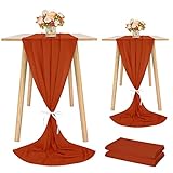 Showgeous 2 caminos de mesa de gasa de 28 x 120 in, decoración de baby shower