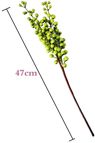 7pcs Artificial Small Berry Fruit Fruit Foam Bean Branch Simulation Plant Wedding DIY Home Garden Office Decoration - (Color: Blue)