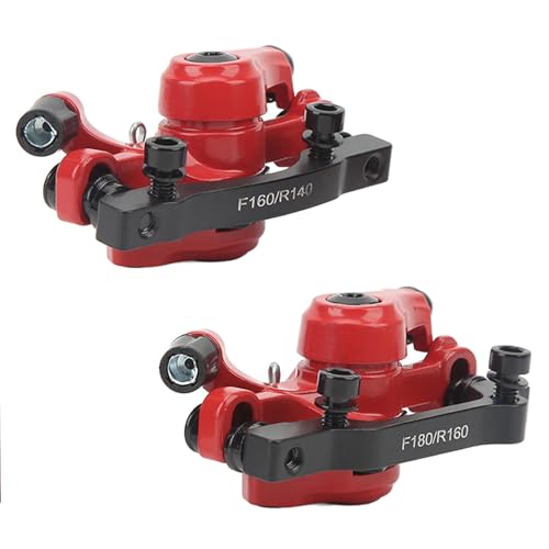 MTB Scheibenbremsen Set, 2 Stück Aluminiumlegierung Scheibenbremsen MTB Bremssattel vorne und hinten Line Pulling Mechanische Scheibenbremse Fahrrad Kabelabzieher Zubehör für Mountainbike Rennrad BMX