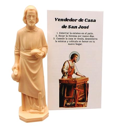 Estatua de San José para vender casas kit con tarjeta miniatura 1