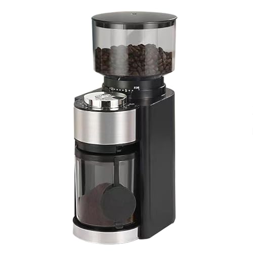 Conical Burr Coffee Bean Grinder, Adjustable Espresso Grinder with 25 Precise Grind Settings and 51mm Portafilter Holder, 2-12 Cups Timer, for Espresso Drip Pour Over and Cold Brew