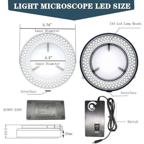 TreochtFUN Microscope 144 Led Ring Light Adjustable Illuminator — view 3