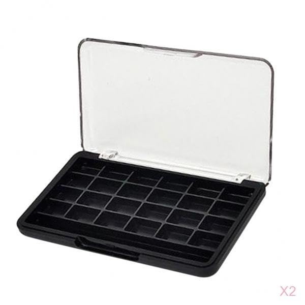 24 grids empty makeup eyeshadow palette blush lip gloss powder case 2pcs | health & beauty | makeup | makeup tools & accessories | other makeup tools & accs