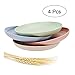 Produktbild Weizenstroh Teller 4er Pack 7,8 Zoll Unzerbrechliche Teller, Geschirrspüler & Mikrowelle sicher BPA frei und gesund für Kinder Kinder Kleinkinder & Erwachsene