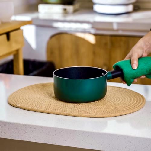 Placemats-Set-of-6-Oval–Woven-Boho-Farmhouse-Table-Mats-for-Dining-Table-for-6-Kitchen-Decor-Washable-and-Handmade-Rustic-Table-Accessories-Oval-Light-Brown Placemats Set of 6 Oval–Woven Boho Farmhouse Table Mats for Dining Table for 6 Kitchen Decor Washable and Handmade Rustic Table Accessories Oval Light Brown