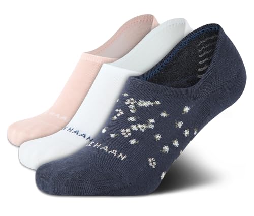 Cole Haan Women's No Show Socks - 3 Pack Soft Cushion Invisible Low Liner Socks for Flats, Loafers, Boat Shoes (Size 4-10)