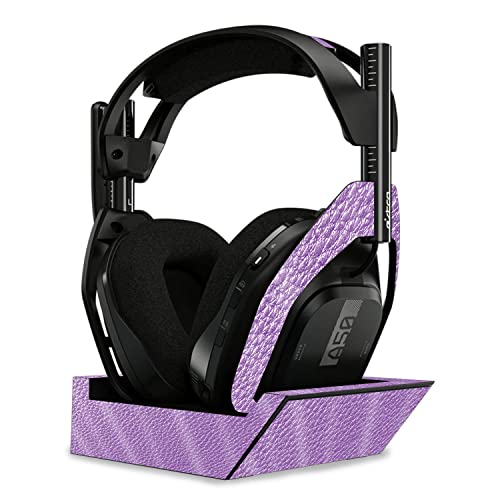 Image of MightySkins Glossy Glitter Skin Compatible With Astro A50 Wireless Headphones + Base Station (Gen 4) - Purple Pleather | Protective, Durable High-Gloss Glitter Finish | Easy To Apply | Made in the USA