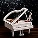 SHINNING Mechanical Classical Ballerina Girl Dancing on The Piano Music Box, Clockwork Mechanism Laxury Music Box