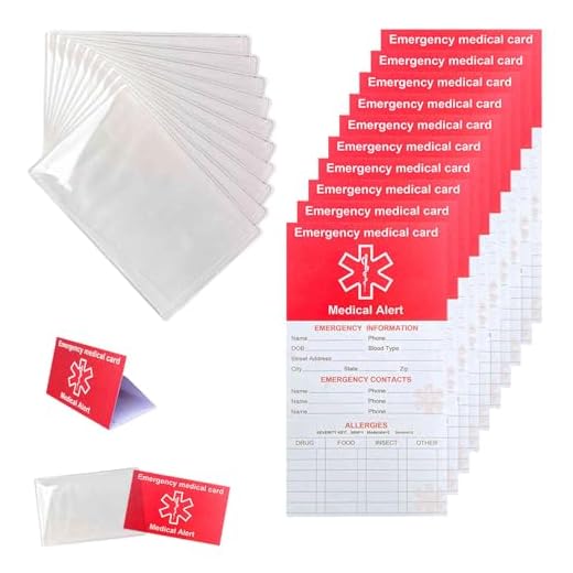 Emergency Medication List Card Set Pack