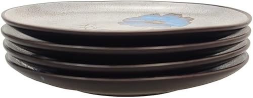 Miniatura 5 de Bicuzat - Plato para aperitivos (porcelana, 6.0in, 4 unidades), diseño de flores y pájaros