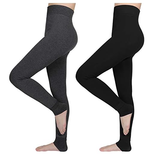 AIMTOP 2 Pack Leggins Termicos Mujer, Leggins Mujer Invierno Terciopelo Elástico Leggings Mujer Invierno, Mallas Termicas Mujer Pantalon Termico, Leggins Termicos (Negro + Gris)
