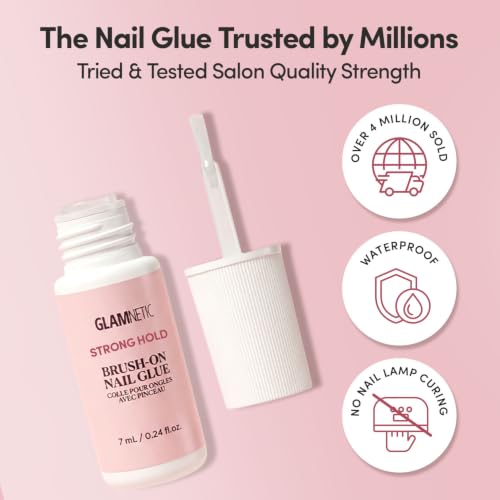 Glamnetic Strong Hold Brush On Nail Glue - Vegan | .24oz