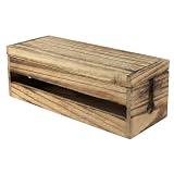 Changsuo Scatola di gestione cavi, scatola in legno per cavi, prolunghe, presa multipla e protezione da sovratensioni, nasconde i cavi e funge da protezione per scrivania, ufficio e cucina