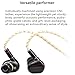 TINHIFI T7 Flagship in-Ear Monitor, Hi-Fi Earphones with 10mm Gold-Plated Dynamic Driver, Detachable MMCX Cable, Noise Isolating IEM, Premium Sound Quality for Audiophiles, Musicians - Black