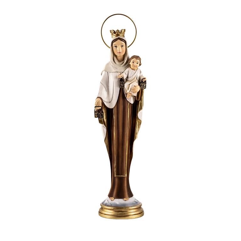Figurine Vierge du Carmen statue religieuse 30 cm pour décoration intérieure et oratoire