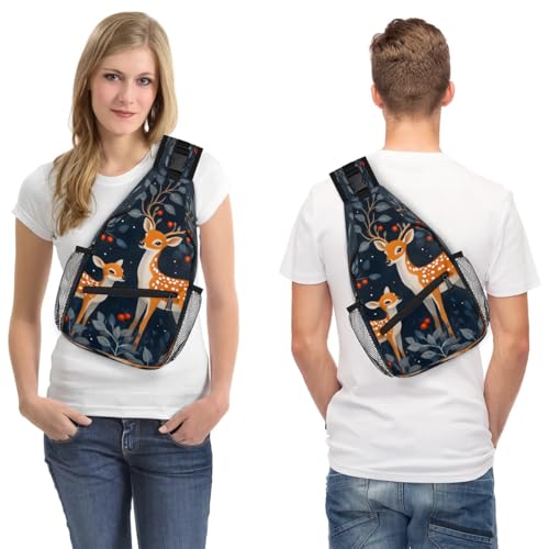 Bolso Sling para Mujeres y Hombres Elk Crossbody Unisex miniatura 7
