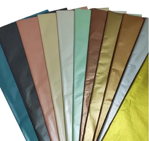 Papel de Seda Perolado/Metalizado 48X60 Pacote com 20 Folhas - NOVAPRINT/RIDET (BRONZE METALIZADO)