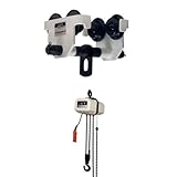 JET 5 HDT 5-Ton Heavy Duty Manual Trolley with 5SS-3C-15, 5-Ton Electric Chain Hoist 3-Phase 15' lift