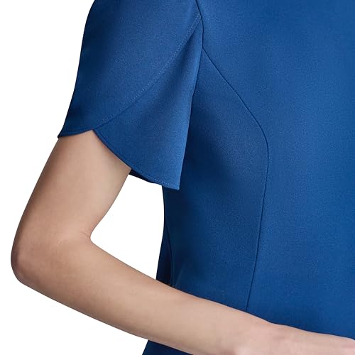 Image of DKNY Women's Tulip Sleeve Fit & Flare Mini Dress