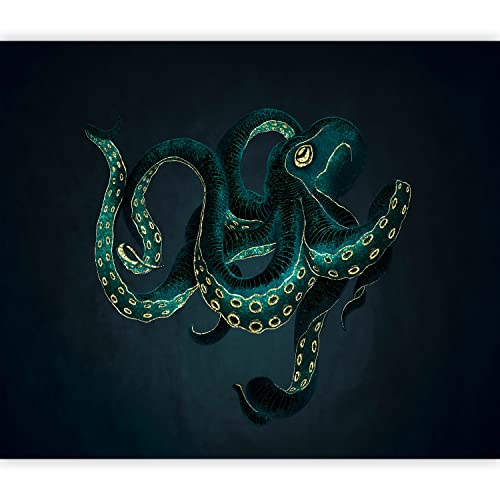 Artgeist Wall Mural Ocean 135X101 In - Peel And Stick Self-Adhesive Wallpaper Removable Large Sticker Foil Wall Decor Print Underwater Abstract Octopus G-C-10024-A-A #TOP30