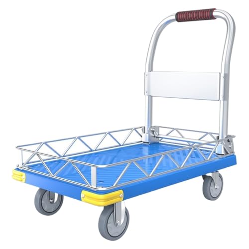 Carretilla plataforma robusta 400kg, ruedas silenciosas miniatura 1