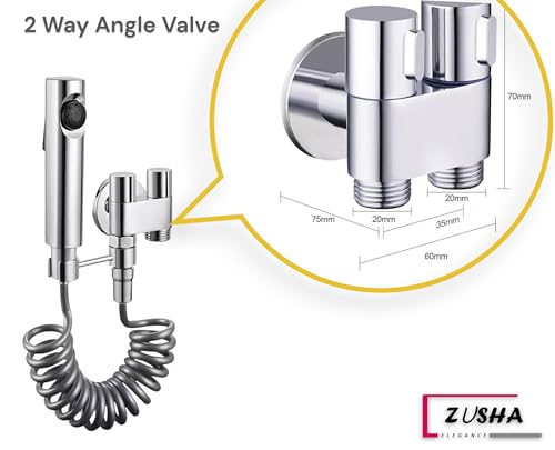 Image of Stainless Steel Bidet Spray Set | High Pressure Handheld Toilet Jet Spray with 2M Hose | Leak-Proof Health Faucet | Wall Mounted Bathroom Sprayer for Toilet Cleaning & Hygiene (Silver)