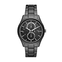 Armani Exchange Men's Black Stainless Steel Dante Analogue Watch, 42mm
