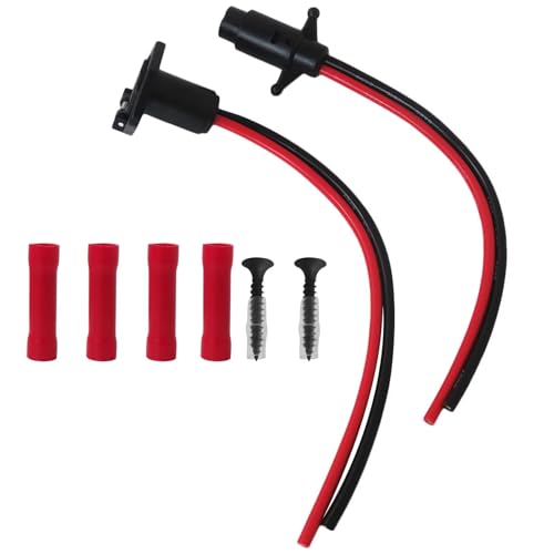 BGEHHCY Waterproof 12V/24V/48V 2-Wire Trolling Motor Plug Kit for Jon Boats Bass Boats Aluminum Boats