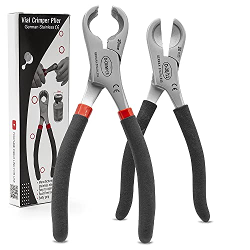 Scientific Labwares Vial Decapper and Crimper Pliers Set- Perfect for Decapping and Sealing 11mm and 20mm Vials and Bottles (11mm/20mm Decapper, 20mm Crimper)