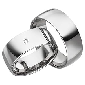 JC Trauringe 2 x Trouwringen 925 zilver prijs per paar incl. diamant en gravure trouwringen verlovingsringen briljant trouwringen partnerringen platina goud witgoud S068