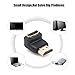 VCE HDMI 90 Degree Adapter 2-Pack, Right Angle HDMI Adapter Male to Female L-Shape Connector with 4K@60Hz, 3D for TV Stick, HDTV, PC