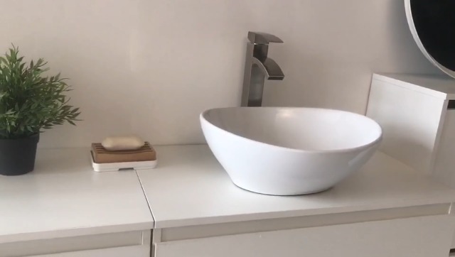 16x13 Inch White Ceramic Oval Bathroom Vessel Sink - Stain , Stylish