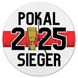 Lieferumfang: 1x Stuttgart Pokalsieger 2025 Wanduhr