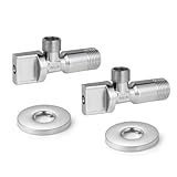 [Chaud et Froid] Profitez de l'eau chaude et froide en toute confiance. La construction solide et le noyau de vanne de haute qualité garantissent des performances fiables à haute température, ce qui rend cette vanne d'angle à usage général adaptée aux conduites d'eau froide et chaude.