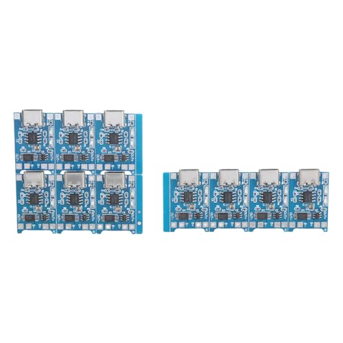 Placa De Carga Tipo C 10 Piezas con Protecciones contra Sobredescargas Adaptador Corriente Fácil Transportar para Baterías Litio 18650 Módulos Protección Baterías