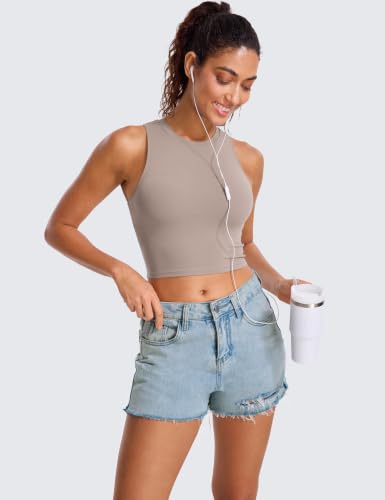 Image of Natural Feelings Nudi Sports Bras for Women Removable Padded Yoga Tank Tops Sleeveless Fitness Workout Crop Tops