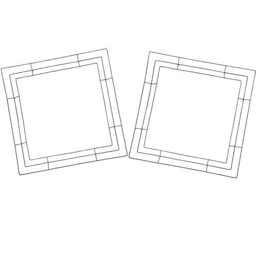 JStnana 2 Pack 14 Inch Wire Wreath Frame for Crafts, Square Shaped Metal Wreath Form Floral Flower Wreaths Frames for Christmas New Year Valentines Holiday Front Door Wreaths Making Supplies