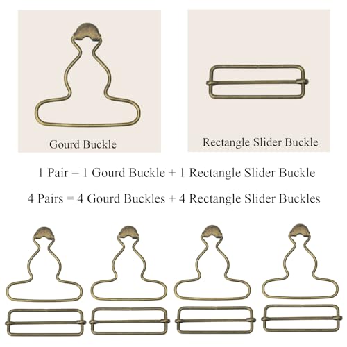 Boucles de salopette en métal robuste avec ajustement coulissant précis - 3