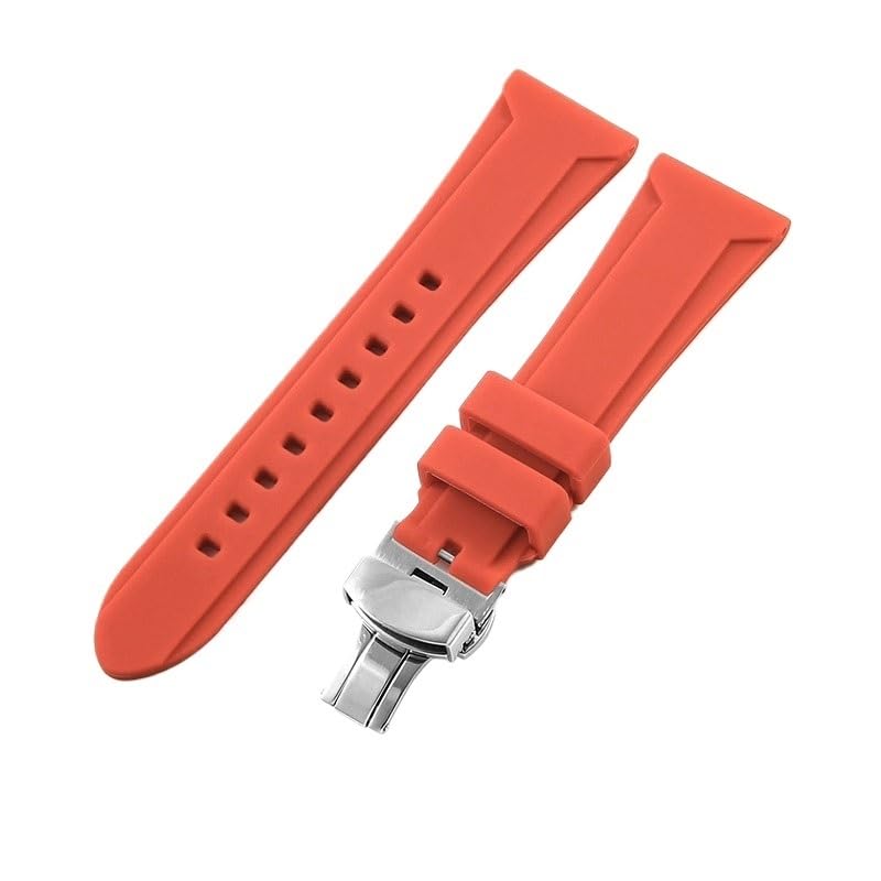Bracelet silicone rouge 22mm pour remplacer montre Diesel DZ7395