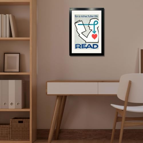 Image of Kagaz Kala - Motivational Funny Quotes - Book Readers Quotes Framed Wall Art Prints Painting Posters - Digital Vintage Posters Print, A4 Synthetic Frame (wake up and read)